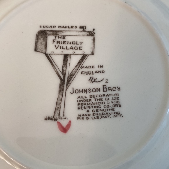 Vintage The Friendly Village by Jonhson Bros bread& Butter 6 plates - Picture 5 of 8